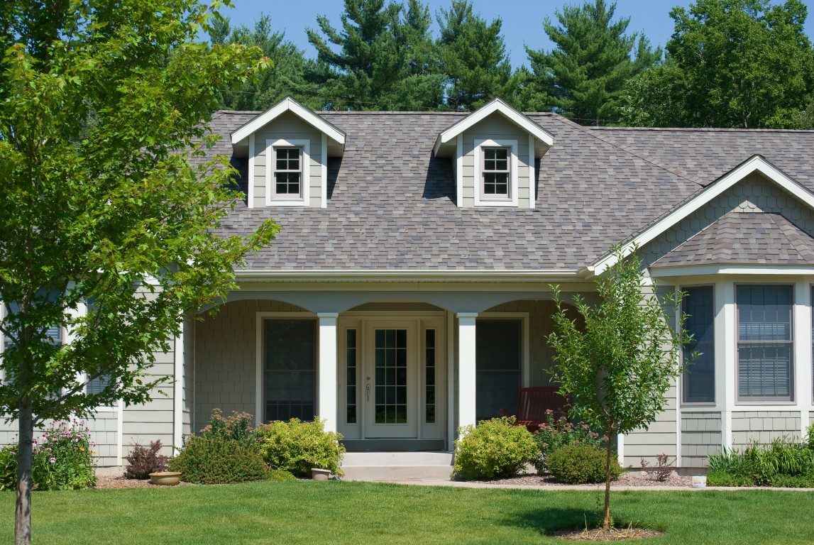 Completed roof replacement on a St. Charles County, Missouri home with dormers